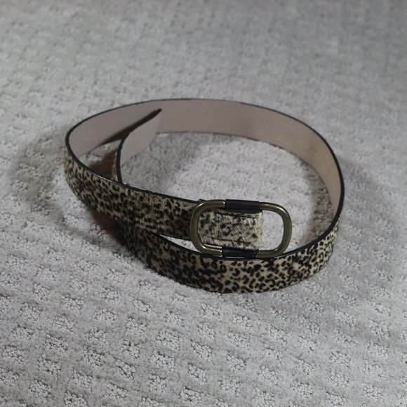 Gap Size S Cheetah Print Cow Hair Belt - Picture 1 of 7